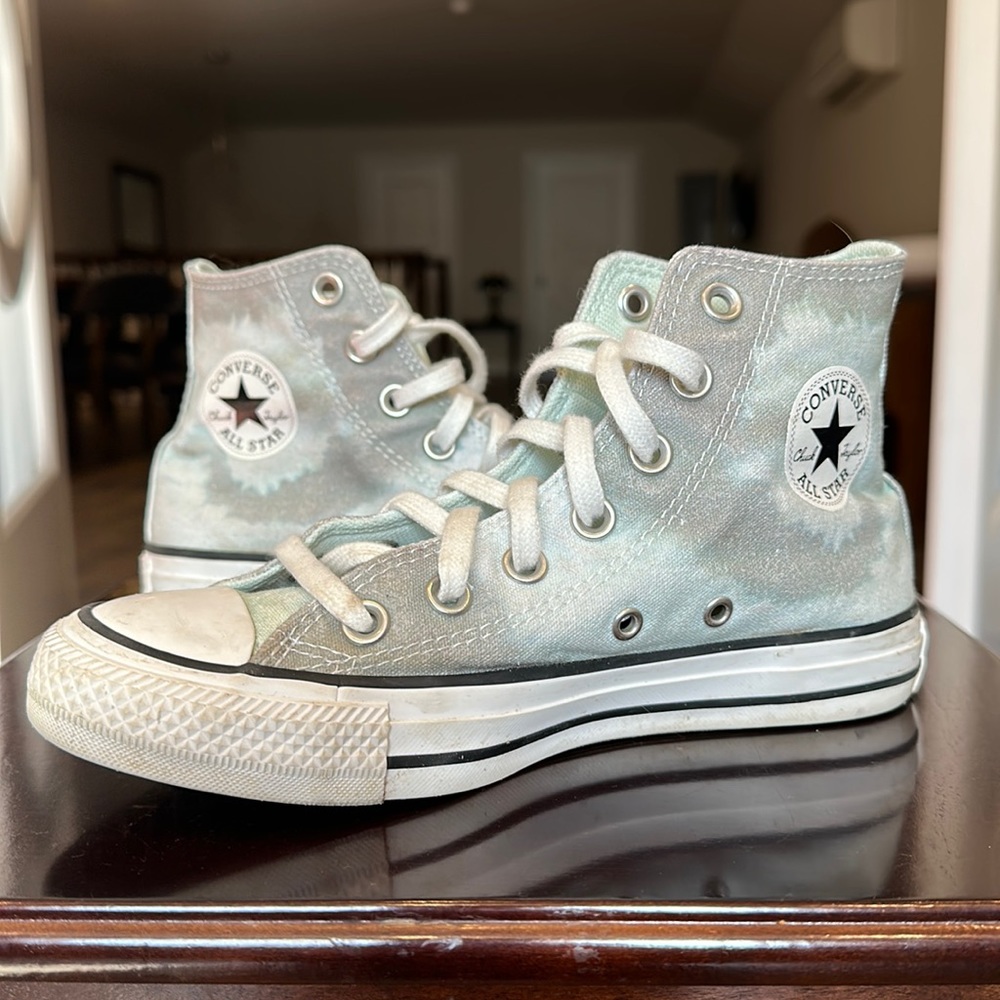 Converse All Star Chuck Taylors Light Green Tie Dye 5.5